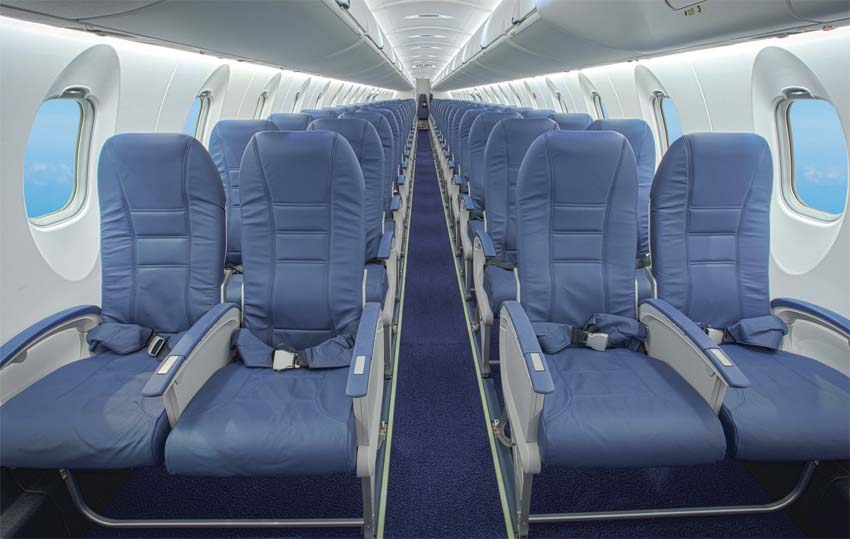 Пассажирская кабина CRJ100ER (c) bombardier.com.