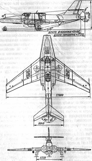 Схема опытного самолета Ил-40П