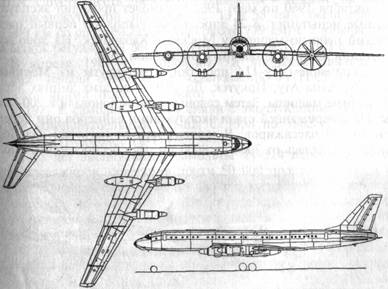 Схема самолета Ту-114