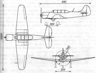 Схема самолета Як-18А