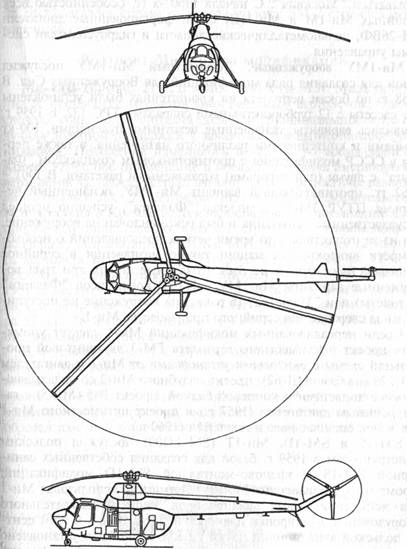 Схема вертолета Ми-1М