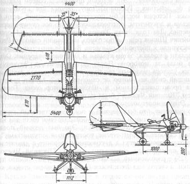 Схема самолета 'Внук Октября'